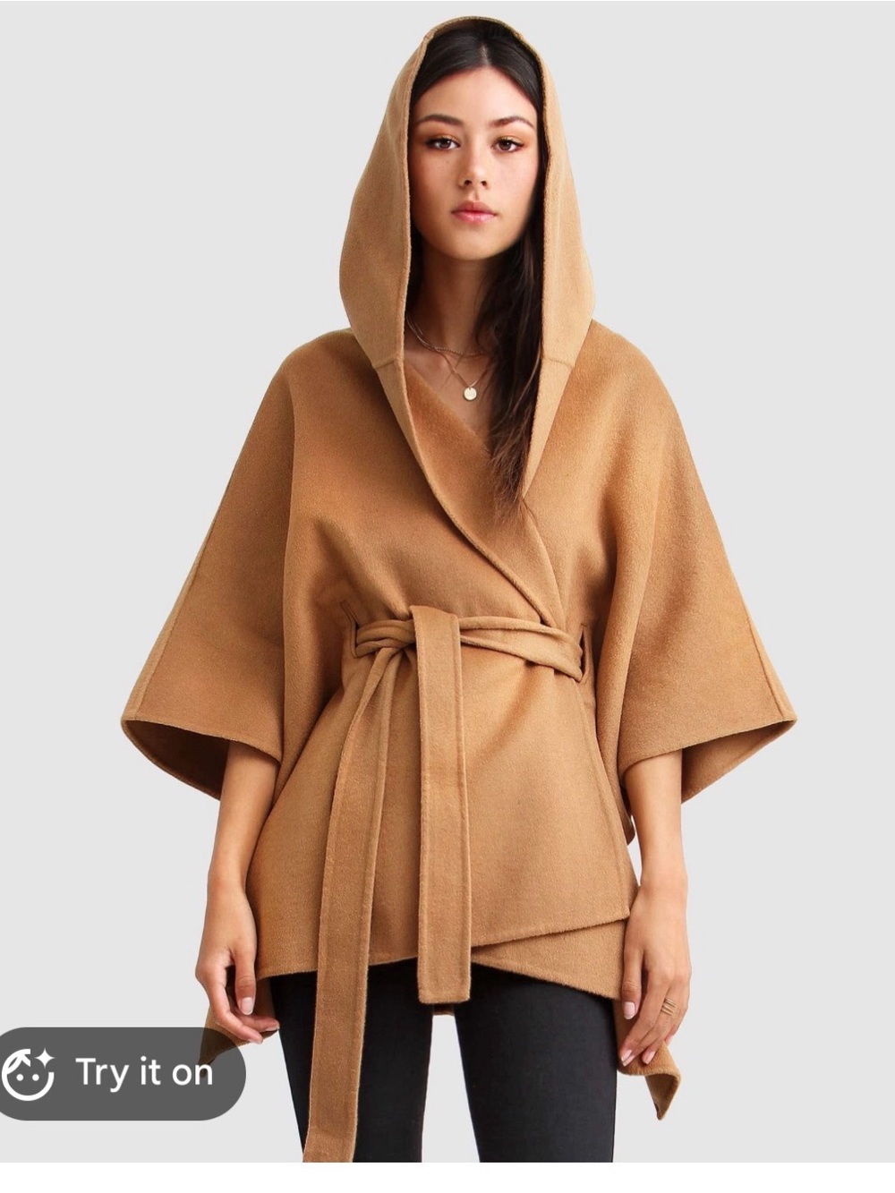 Belle & bloom Jackson landing wool blend cape coat